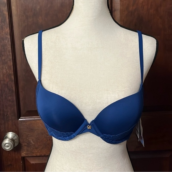 Essential Body Wear 38C Navy Padded Underwired Bra - Picture 1 of 5
